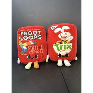 FUNKO PLUSH KELLOGG'S FROOT LOOPS & GENERAL MILLS TRIX CEREAL 9 In